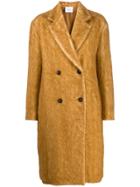 Agnona Double-breasted Midi Coat - Brown