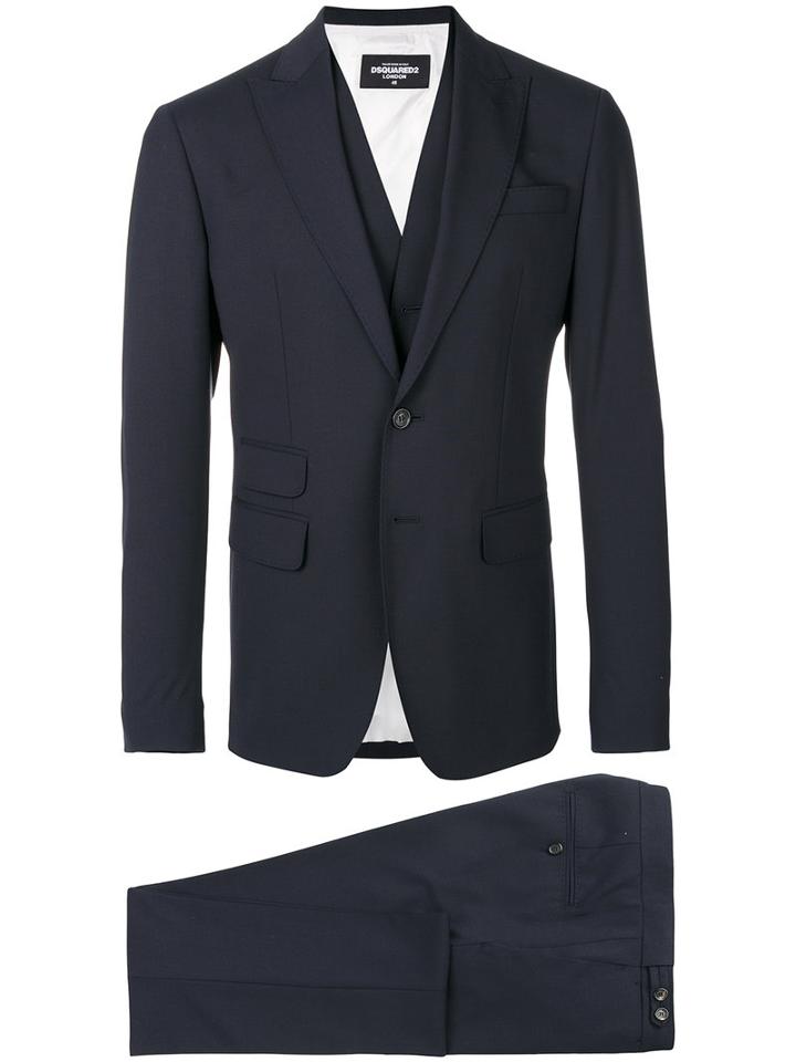Dsquared2 - Three Piece Suit - Men - Cotton/polyester/spandex/elastane/virgin Wool - 44, Blue, Cotton/polyester/spandex/elastane/virgin Wool