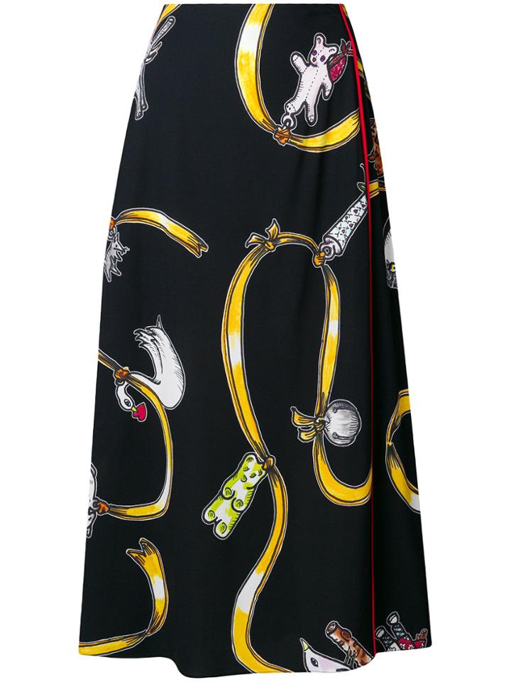 Marni Printed Maxi Skirt - Black