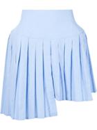 Julien David Asymmetric Pleated Skirt - Blue