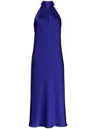 Galvan Siena Halterneck Dress - Blue