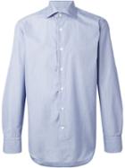 Canali Spread Collar Shirt, Men's, Size: 41, Blue, Cotton