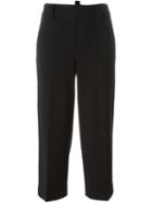 Dsquared2 Cropped Trousers, Women's, Size: Xs, Black, Polyamide/polyester/spandex/elastane/virgin Wool