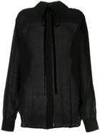 Iro Lace Up Shoulders Textured Shirt - White