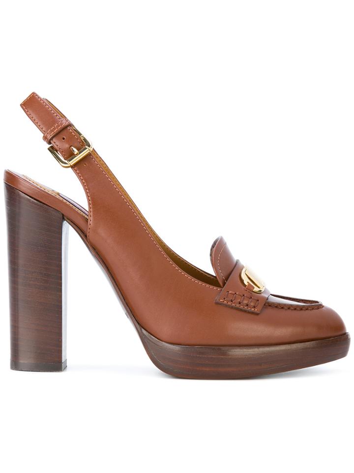 Ralph Lauren Collection Slingback Pumps - Brown