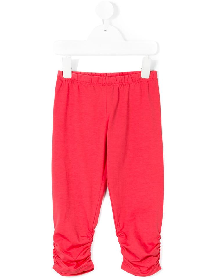 Miss Blumarine - Ruched Leg Leggings - Kids - Cotton/spandex/elastane - 8 Yrs, Pink/purple