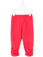 Miss Blumarine - Ruched Leg Leggings - Kids - Cotton/spandex/elastane - 8 Yrs, Pink/purple