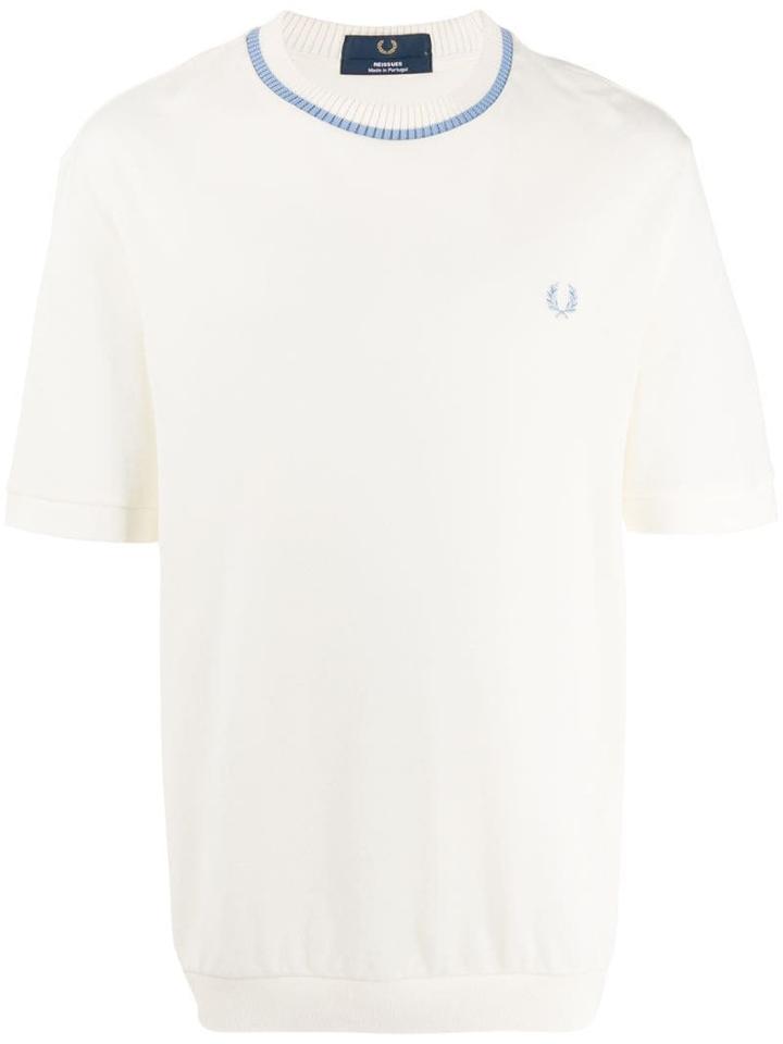 Fred Perry Crew Neck Pique T-shirt - Neutrals