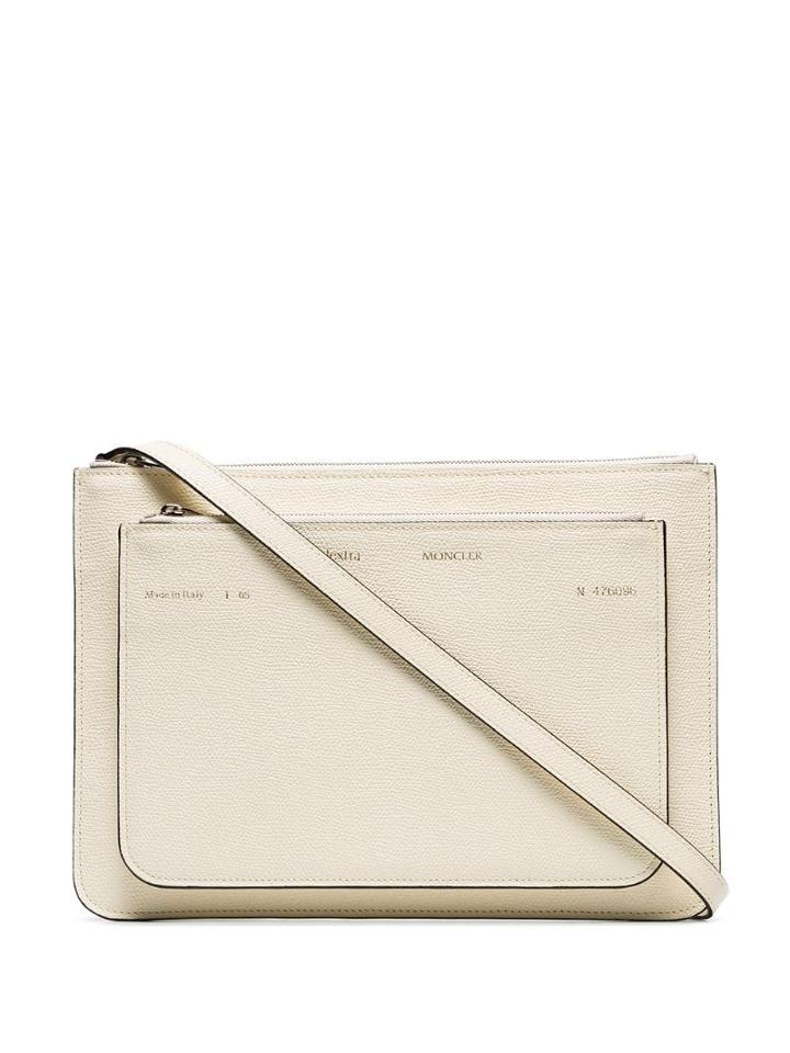 Moncler X Valextra Double-pouch Shoulder Bag - Neutrals