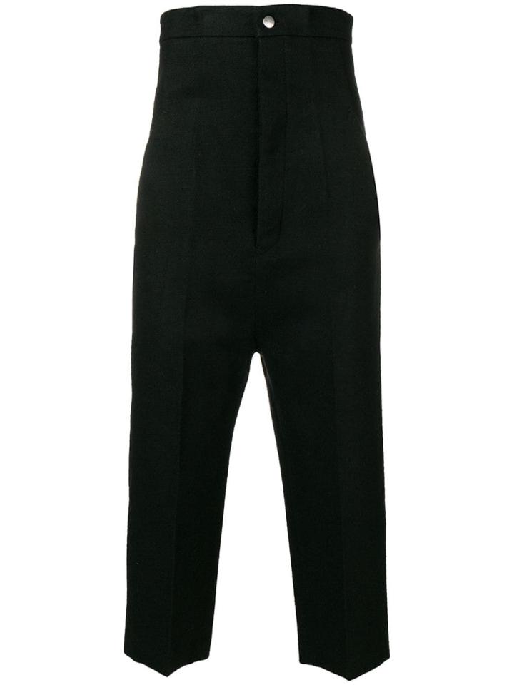 Rick Owens High Rise Trousers - Black
