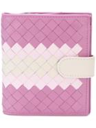 Bottega Veneta Twilight Intrecciato Lamb Club Mini Wallet - Pink &