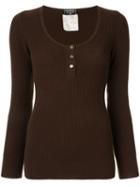 Chanel Pre-owned Longsleeve Sweater Knit Top - Brown