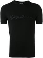 Giorgio Armani - Classic T-shirt - Men - Spandex/elastane/viscose - 52, Black, Spandex/elastane/viscose