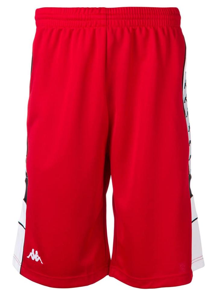 Kappa Logo Stripe Shorts - Red