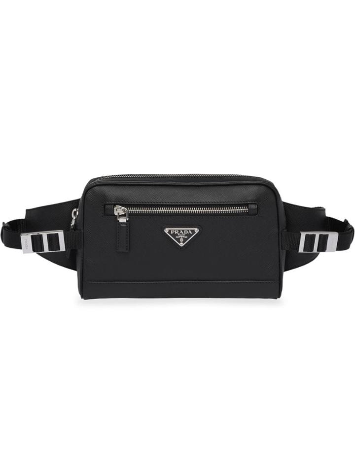 Prada Saffiano Leather Belt Bag - Black