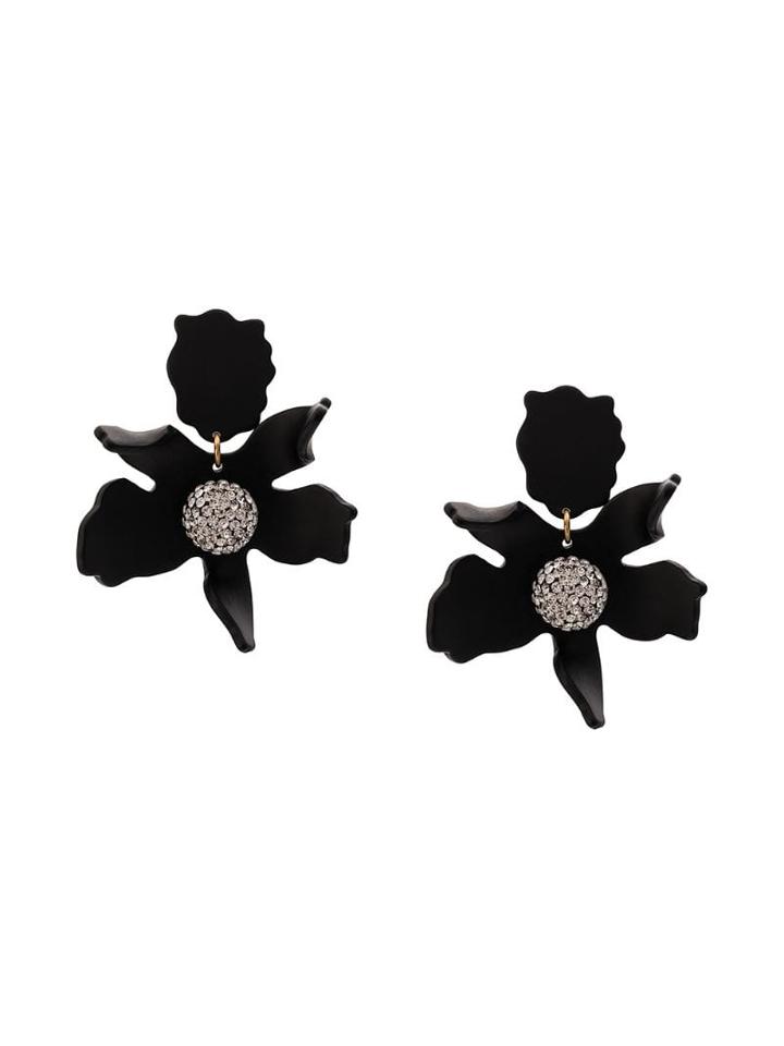 Lele Sadoughi Clip On Flower Earrings - Black