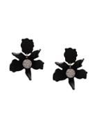 Lele Sadoughi Clip On Flower Earrings - Black