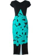 Roland Mouret Gibson Dress, Women's, Size: 8, Green, Cotton/viscose/acetate/spandex/elastane