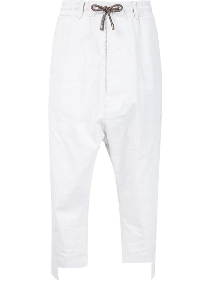 Vivienne Westwood Man Disjoint Cuff Trousers, Men's, Size: 50, White, Cotton/linen/flax