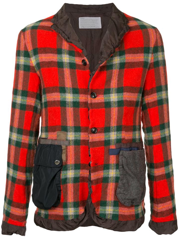 Kolor Checked Blazer - Red