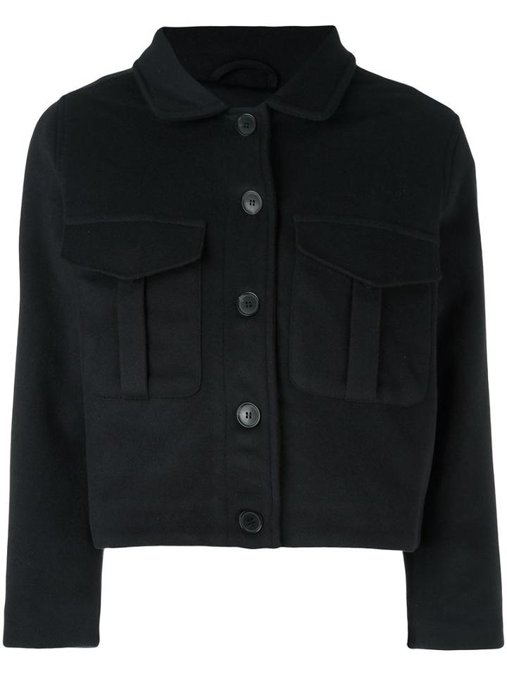 Levi's: Made & Crafted 'ike' Cropped Jacket, Women's, Size: 1, Blue, Polyamide/cashmere/wool