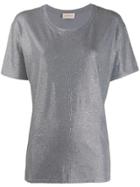 Alexandre Vauthier Rhinestone Embellished T-shirt - Grey