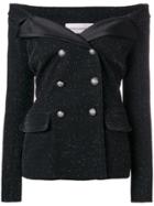Faith Connexion Glittered Jersey Jacket - Black
