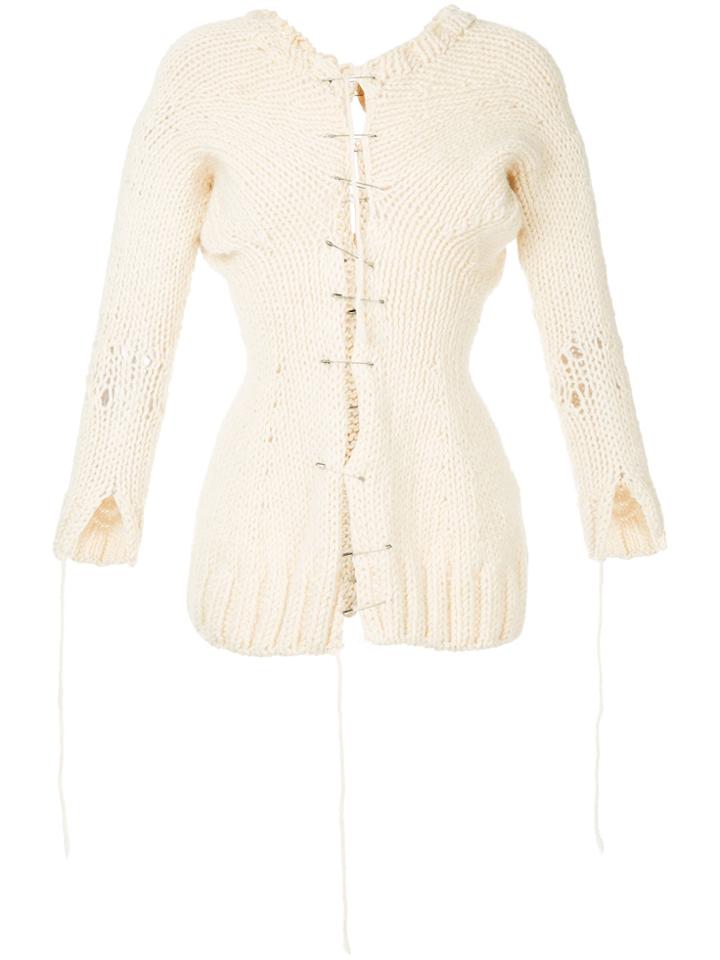Junya Watanabe Comme Des Garçons Vintage Safety Pin Knit Cardigan -