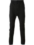 Cedric Jacquemyn Blind-pocket Dropcrotch Jeans, Men's, Size: 44, Black, Cotton/linen/flax/polyester