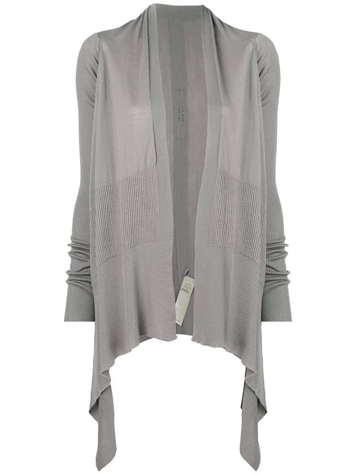 Rick Owens - Medium Wrap Cardigan - Women - Virgin Wool - S, Grey, Virgin Wool