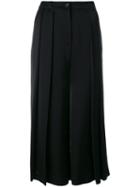 Mcq Alexander Mcqueen - Decon Double Pleated Trousers - Women - Cupro/triacetate - 40, Black, Cupro/triacetate