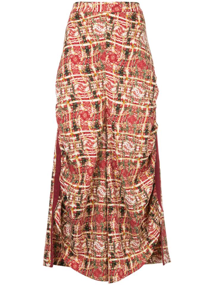 Pose Arazzi Printed Wide Leg Trousers - Red