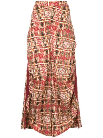 Pose Arazzi Printed Wide Leg Trousers - Red