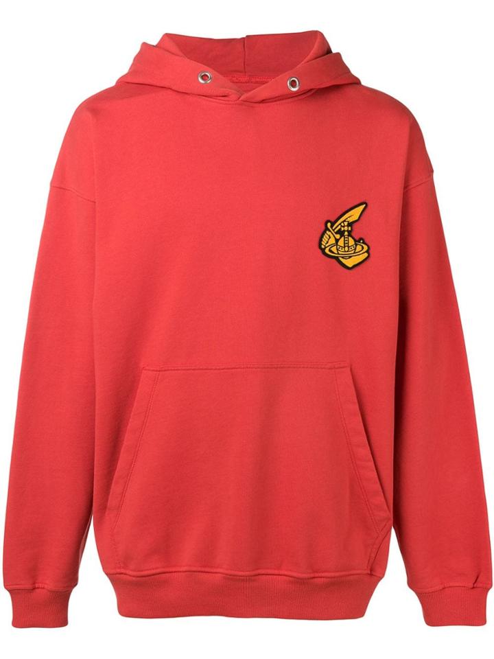 Vivienne Westwood Anglomania Red Logo Hoodie