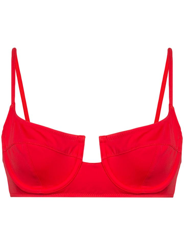 Solid & Striped Hollywood Bikini Top - Red