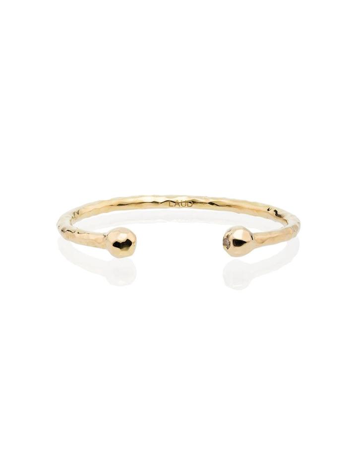 Laud Yellow Gold Torque Diamond Stud Bracelet