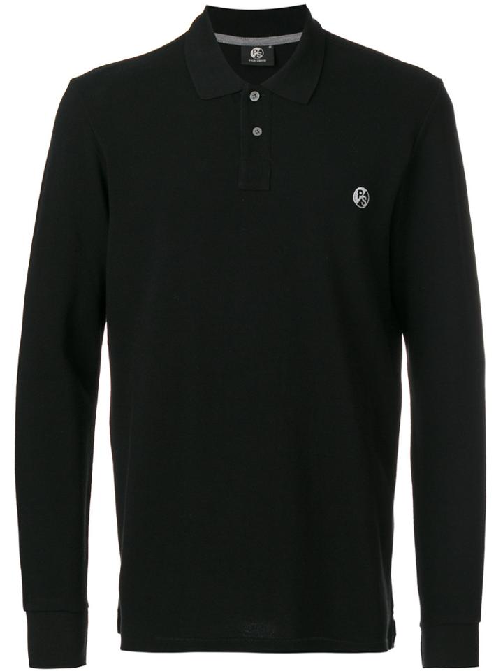 Ps By Paul Smith Logo Embroidered Polo Shirt - Black