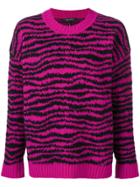 Marc Jacobs Zebra Print Knitted Sweater - Purple