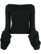 A.w.a.k.e. Mode Low Cut Blouse - Black