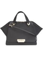 Zac Zac Posen 'eartha Iconic Jumbo Double Handle' Tote, Women's, Black, Calf Leather