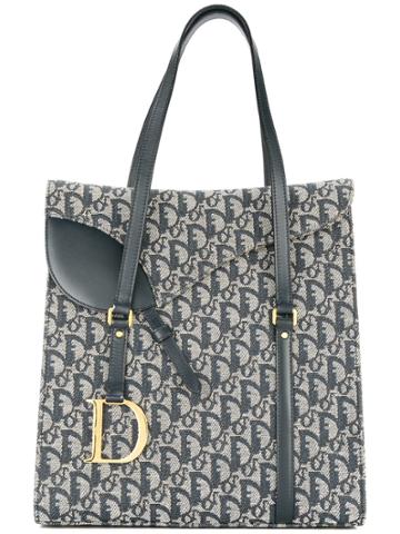 Christian Dior Vintage Christian Dior Trotter Shoulder Tote Bag - Blue