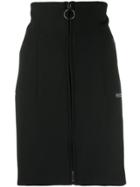 Off-white High Waisted Zipped Skirt - Black