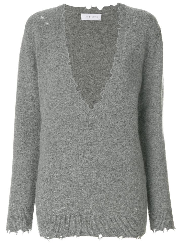 Iro V-neck Jumper - Grey