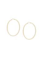 Carolina Bucci Florentine Finish Medium Hoop Earrings - Metallic