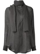 Yohji Yamamoto - Style Shirt - Women - Linen/flax - I, Grey, Linen/flax