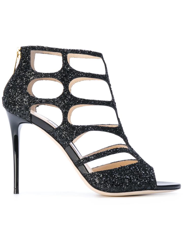 Jimmy Choo Ren 100 Sandals - Black