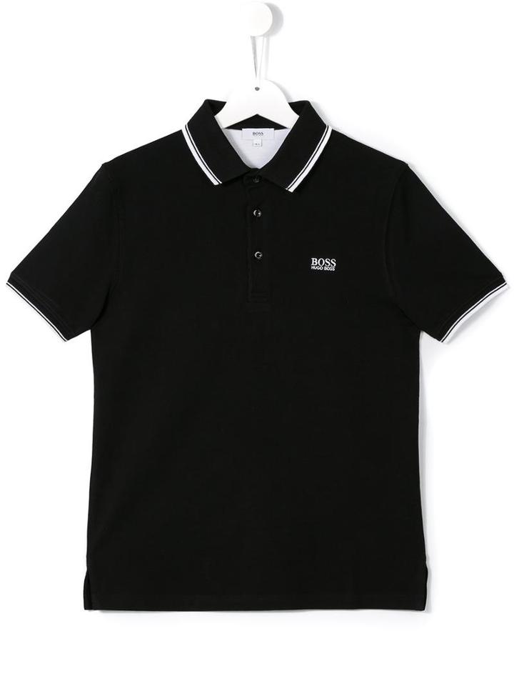 Boss Kids Embroidered Logo Polo Shirt, Boy's, Size: 16 Yrs, Black