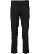 Josie Natori Slim Cropped Trousers - Black