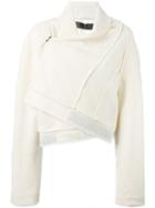 Haider Ackermann Paneled Asymmetric Fastening Jacket, Women's, Size: 36, Nude/neutrals, Cotton/nylon/rayon/virgin Wool