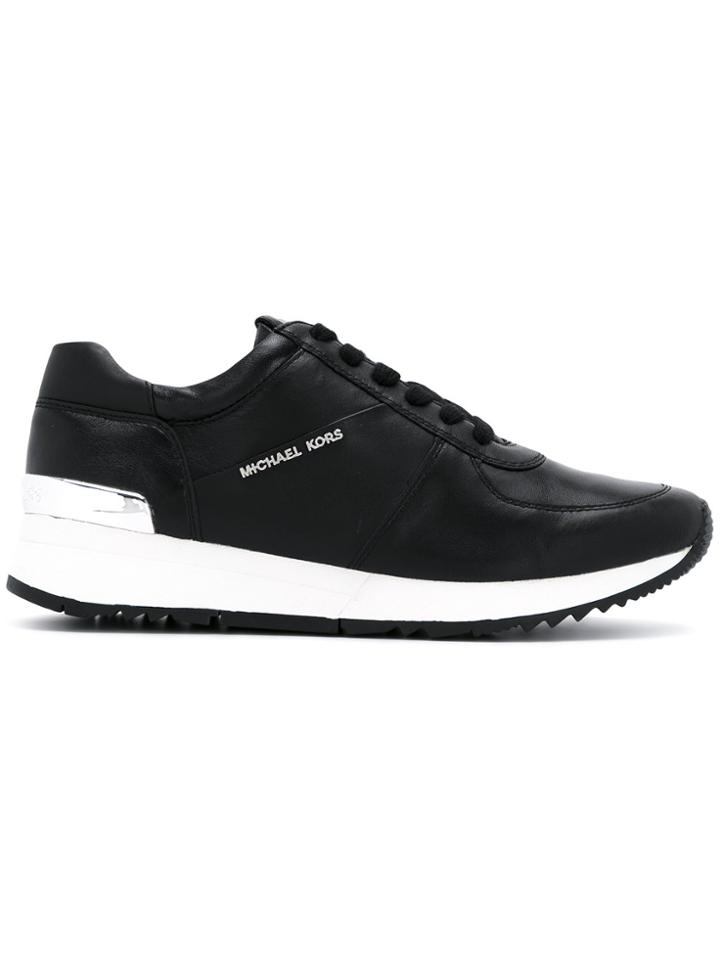 Michael Michael Kors Lace-up Sneakers With Logo - Black
